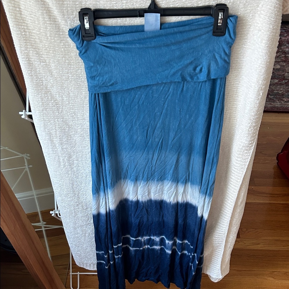 Lucky Brand Ocean Blue Ombre Maxi Skirt